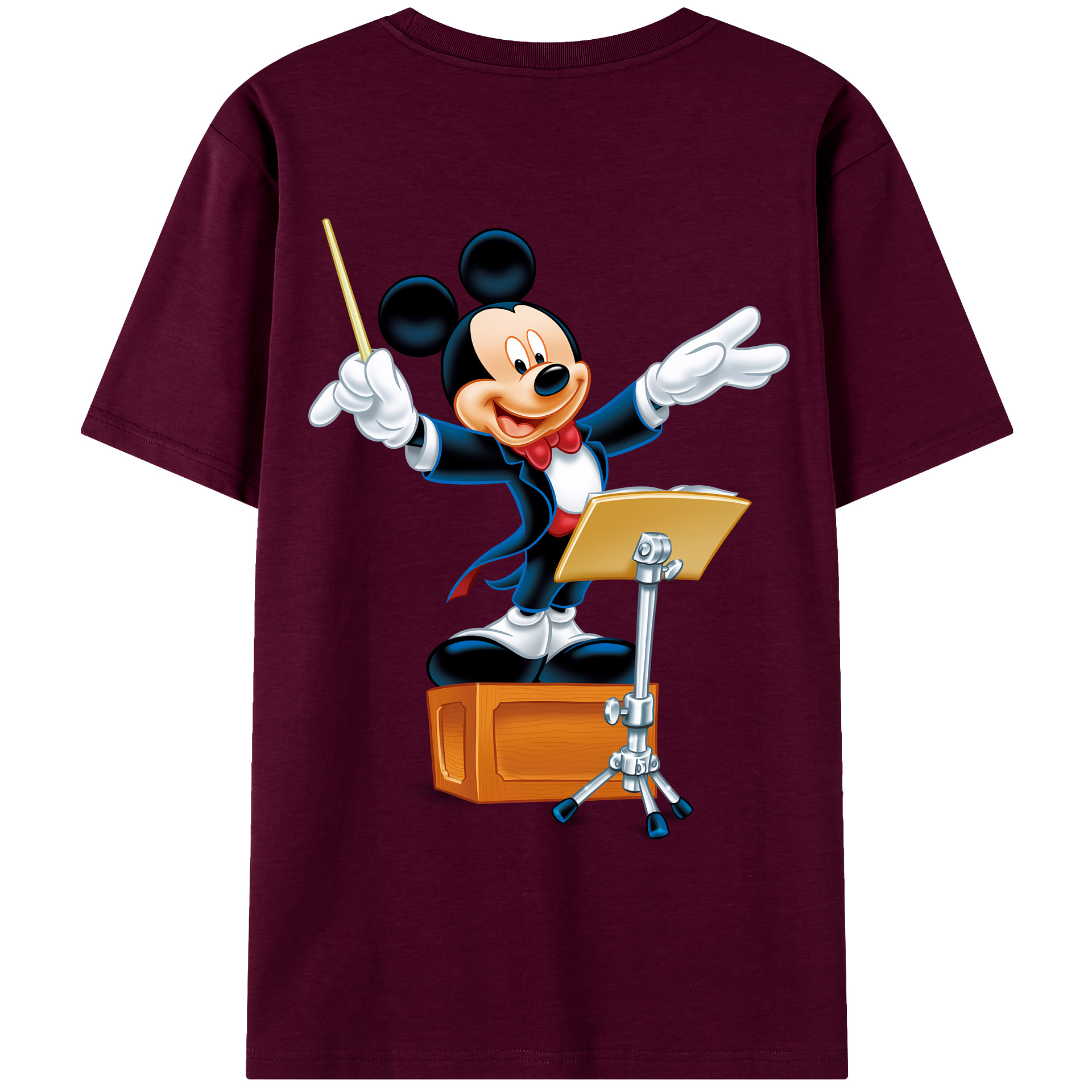 ミッキーマウス Mickey Mouse レディース半袖Tシャツ(バックプリント)